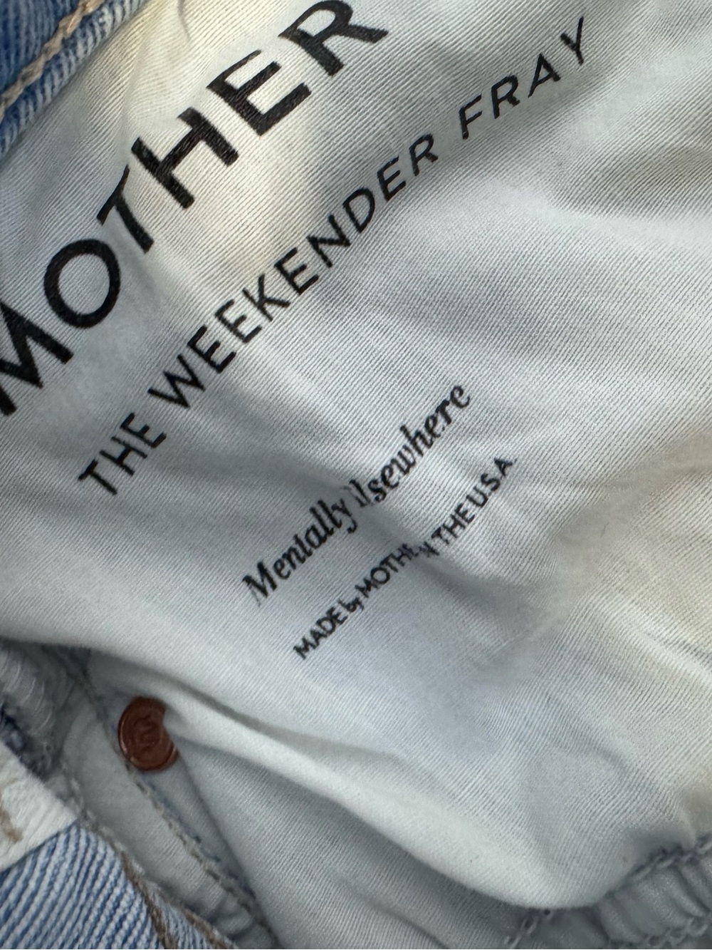 Mother The Weekender Fray Jeans- Mentally Elsewhere Sz 24 - Picture 6 of 11